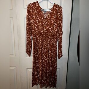 Boho maxi floral maxi dress - XXL